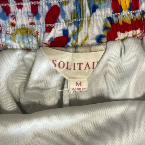 Solitaire Asymmetrical High Low Maxi Skirt Red & White Polka Dot Size Medium - Picture 6 of 7